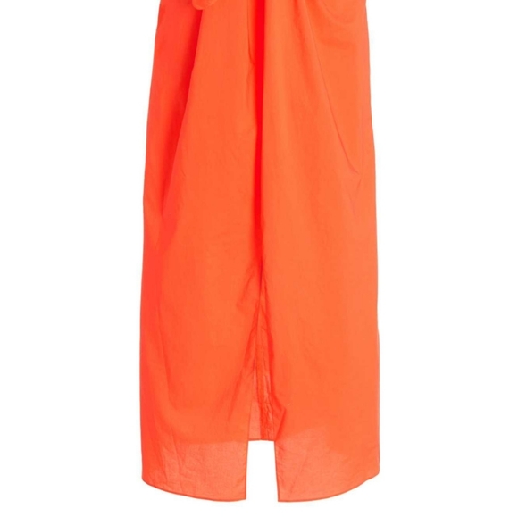 SOLD MARA HOFFMAN Lolita Tie-Front Organic Cotton Midi Dress in Orange NWT - Picture 4 of 16